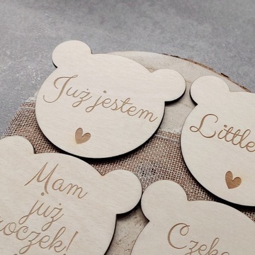 ДЕРЕВЯННЫЕ ТАРЕЛКИ С МЕСЯЦАМИ ДЛЯ ДЕТСКИХ ФОТОГРАФИЙ МИШКА ТЕДДИ ГОЛОВКА МЕДВЕДЯ