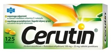 CERUTIN rutyna + witamina C na Odporność 125 tabl.