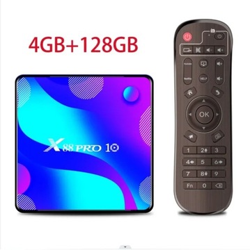 Смарт ТВ-приставка X88 Pro 10, Android 11.0 RK3318, 2,4G и 5,8G, двойной Wi-Fi, 4 ГБ+