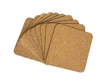 10 x podkładka podstawka korkowa pod kubek szklankę 9cm zestaw 10 sztuk