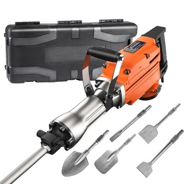 VEVOR Młot wyburzeniowy 2200W 66J 1400BPM 6 Dłuta