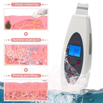 Портативный ультразвуковой очиститель кожи лица с ЖК-дисплеем