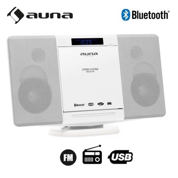 Стереосистема Auna MCD-81-BT Bluetooth CD/MP3/FM/AUX/Будильник/Часы/ЖК-дисплей!