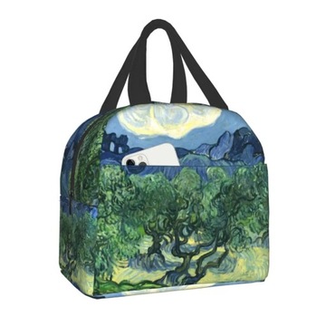 Van Gogh Starry Night Insulated Lunch Tote Bag for Women School Portable