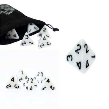 KOSTKA RPG BIAŁA KOŚĆ CZTEROŚCIENNA K4