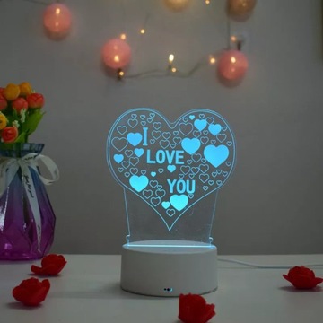 3D светодиодный ночник подарок на годовщину Я люблю тебя