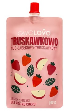 Mus jabłkowo truskawkowy Owolovo 200g