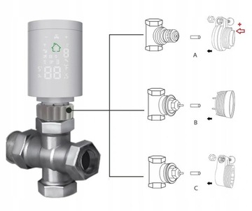 GŁOWICA TERMOSTATYCZNA SMART ZigBee 3.0 Tuya WiFi