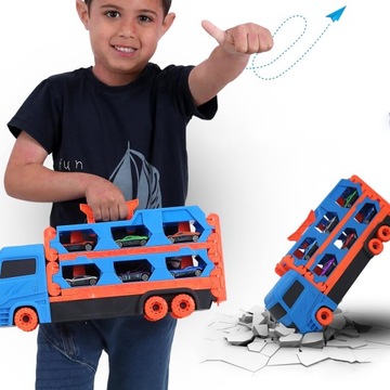 TIR TRUCK СКЛАДНОЙ ЭВАКУАТОР ГУСЕНИЧНЫЙ ТРАНСПОРТ + 6 МАШИН