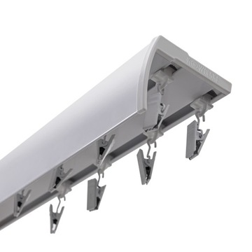 SZYNA SUFITOWA ALUMINIOWA POD. Z OSŁONĄ 360cm SLIM