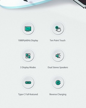 Портативный сенсорный монитор BlitzWolf BW-PCM7 15,6 дюйма с разрешением Full HD