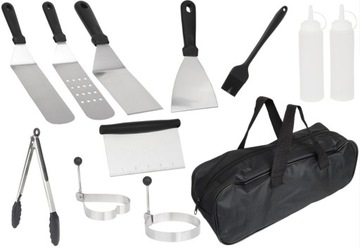 ZESTAW DO GRILLA ŁOPATKA SZCZYPCE DO GRILLOWANIA AKCESORIA ETUI 14EL TORBA