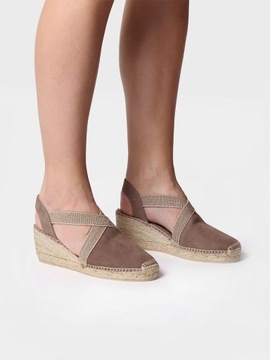 Espadryle Na Koturnie Toni Pons Tona Taupe Beżowe Skóra naturalna r.39