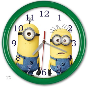 ZEGAR ŚCIENNY MINIONKI na prezent dla dziecka PL