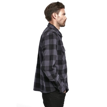 Košeľa s dlhým rukávom BRANDIT Check Shirt Black-Grey M