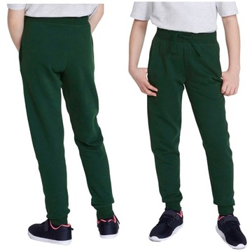 Dunnes Dziecięce Zielone Spodnie Dresowe Joggery Dresy Unisex 140 cm