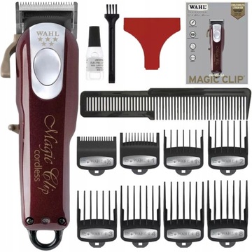 BEZPRZEWODOWA MASZYNKA DO WŁOSÓW WAHL CORDLESS MAGIC CLIP v2 - NASADKI