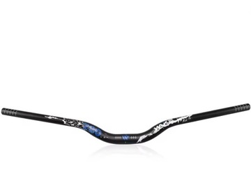 Kierownica rowerowa aluminiowa WAKE 780mm 78cm DH Enduro czarno-niebieska