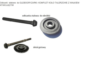 Wałek koło zębate atak do glebogryzarki stalowe