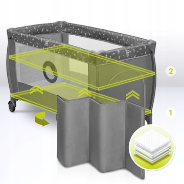 Детская кроватка Lionelo Stefi Plus СЕРЫЙ