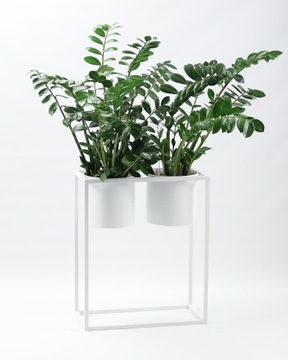 Kwietnik Metalowy Stojak UGO 60x50cm biały LOFT