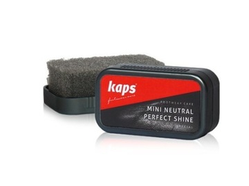 Czyścik nabłyszczający mini gąbka do butów Kaps Perfect Shine Neutral