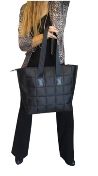 Torebka shopper od HABILE - square black skóra !!!