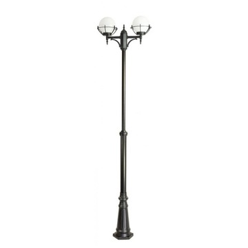 Podwójna lampa masztowa zewnętrzna kule w koszyku