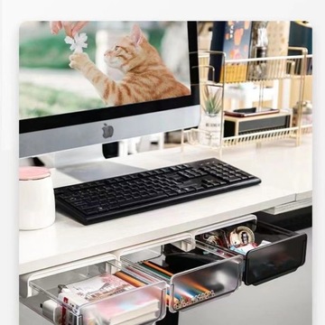 Скрытый ящик под подвесным верхним выдвижным самостоятельно -адгезивным организатором 2 ПК