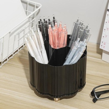 Pudełko do przechowywania Duża pojemność Organizer na biżuterię Obrotowy makijaż Czarny