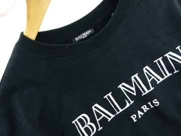 BE04 dresowa bluza damska męska unisex BALMAIN PARIS czarna S M L 40 XL 42
