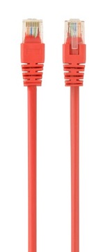 Kabel sieciowy LAN RJ-45 UTP kat.6 czerwony 1m
