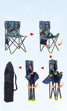 Krzesło Turystyczne Wędkarskie Składane MOCNE L