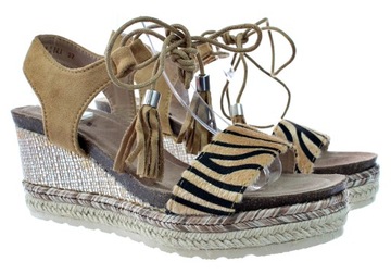 ESPADRYLE NA PLATFORMIE LEKKIE SANDAŁY 6283 roz 41