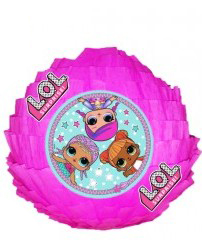 PINIATA LOL różowa Zestaw balony Pinata 110 cm