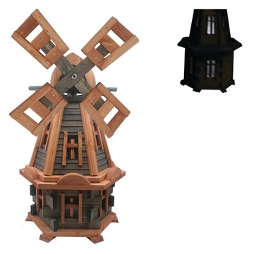 Wiatrak ogrodowy 85 cm z oświetleniem solarnym LED