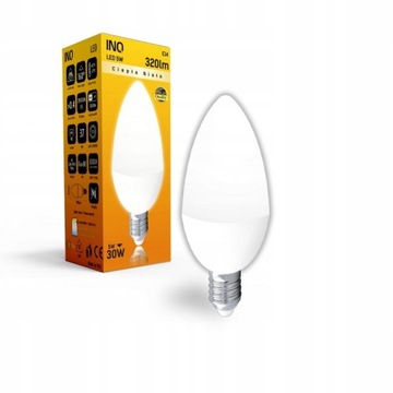 Żarówka LED E14 5W C37 świeczka LB024WW