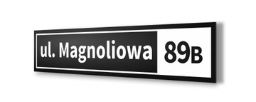 Tabliczka tablica ADRESOWA BLACK1 MAT Nr domu12x60