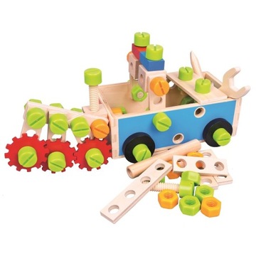 Отличный набор DIY Деревянный Чемодан Woody Tools для детей