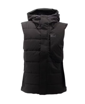 Jack Wolfskin puchowa kamizelka bezrękawnik męska czarny rozmiar M