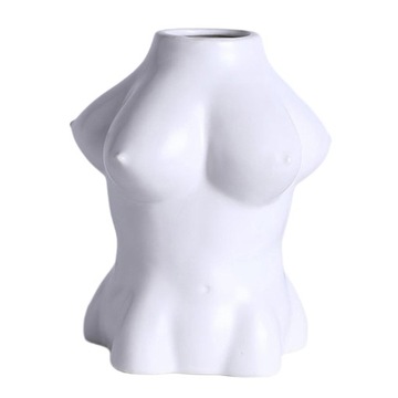 Wazon nago kobiecego ciała, ceramiczny biały,