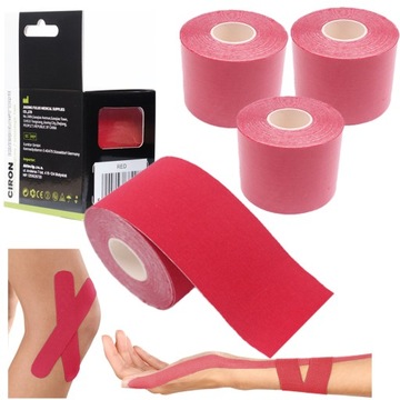3x TEJPY Plastry kinesio kinesiotaping tape CIRON 5m TAŚMA kinezjologiczna