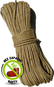 Lina Jutowa 6mm, 100m |drapak, żeglarska| Mocna BEZZAPACHOWA Bezwonna!