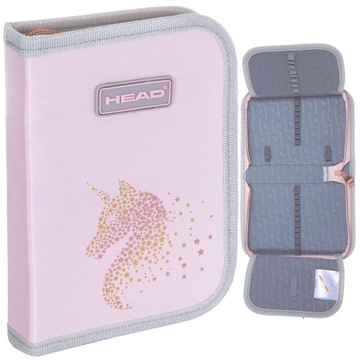 PIÓRNIK SZKOLNY ROZKŁADANY DWUKLAPKOWY UNICORN