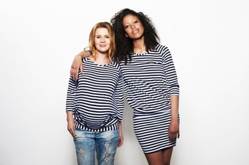 БЛУЗКА ДЛЯ КОРМЯЩИХ В ПОЛОСКУ, РУКАВА 3/4 Л