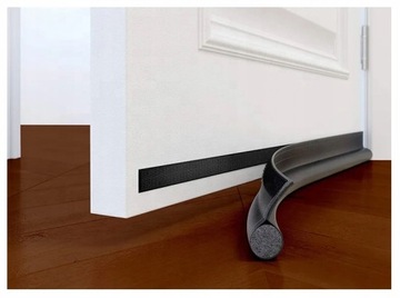 ПРОТИВОСХЯМОВАЯ ПРОКЛАДКА ПОД ДВЕРЬ НА ВЕЛКРО, ЧЕРНАЯ + БЕСПЛАТНО