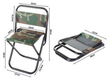 СКЛАДНОЙ ТУРИСТИЧЕСКИЙ СТУЛ ДЛЯ РЫБАЛКИ СО СПИНКОЙ