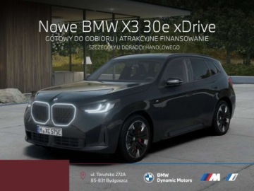 BMW X3 G45 SUV Plug-In 2.0 30e 299KM 2026 BMW X3 30e xDrive 299 KM PHEV - Kamera 360 - Hak Holowniczy - Pakiet M Pro