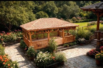 Беседка 11 4х6 ДЕРЕВЯННАЯ СОСНОВЫЙ САД ПРОИЗВОДИТЕЛЬ