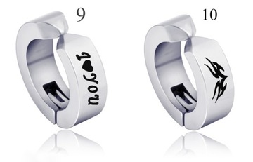 СЕРЬГА без пирсинга КЛИП, дизайн СТАЛ316Л